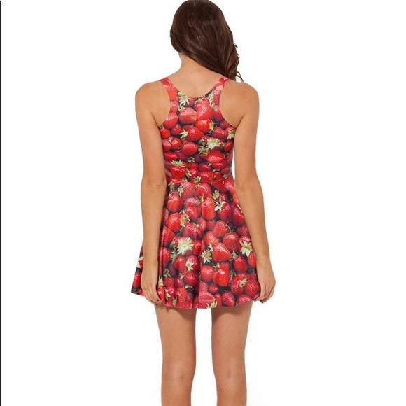 Blackmilk Strawberry Reversible Skater Dress - Picture 2 of 3